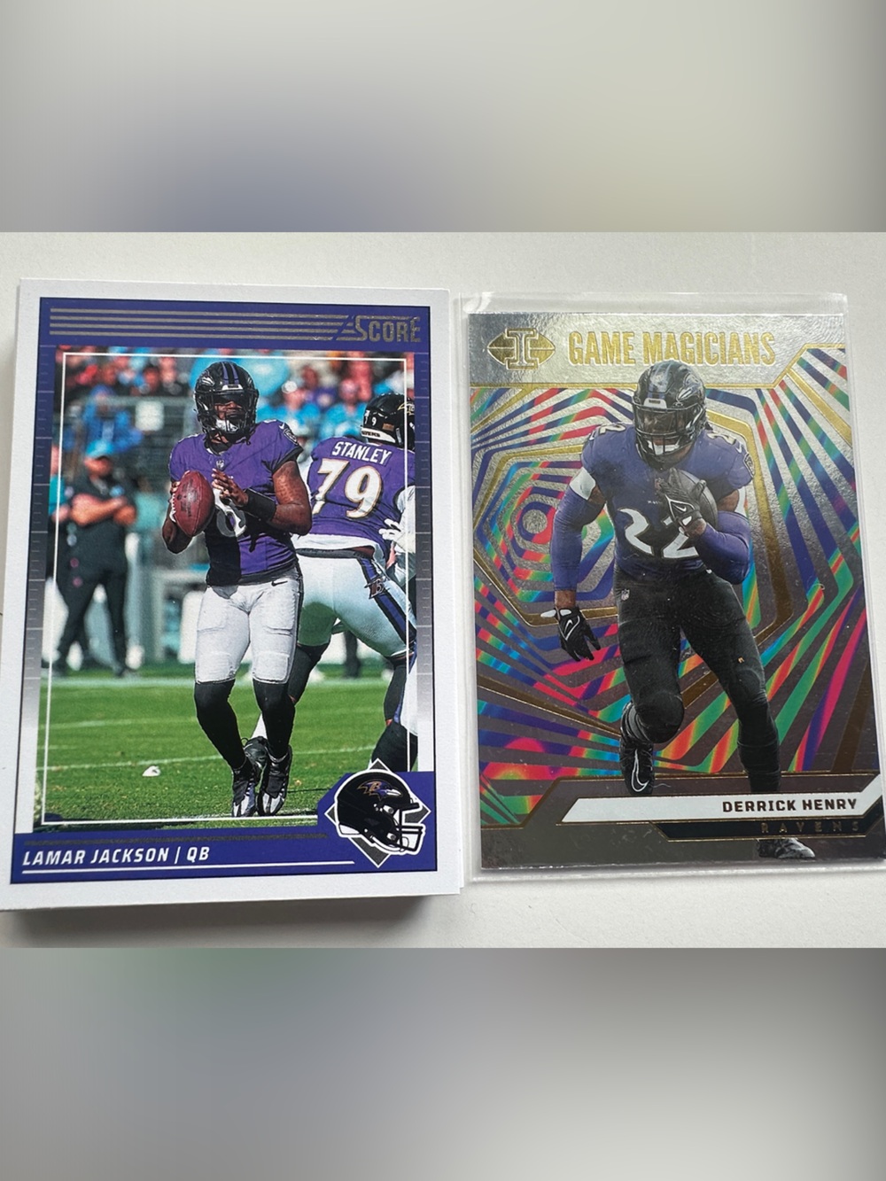Panini & Topps Baltimore Ravens Football cards set of 15 with a Lamar Jackson